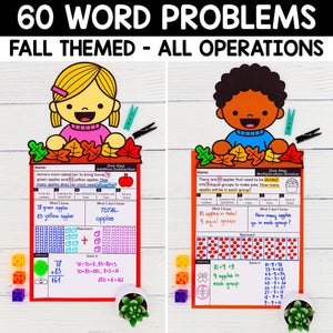 420 Editable Word Problems Year-Long Bundle - One Step & Multi Step, All Operations