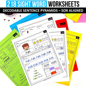 Decodable Sight Word MEGA BUNDLE (Editable) - Science of Reading Aligned - K - 2nd Grade