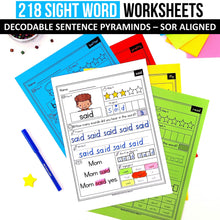 Load image into Gallery viewer, Buy3Get1 FREE B16 - Heart Words, Sight Words Practice, Coloring Sheets, Word Search