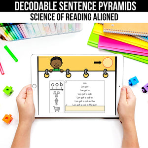 Buy3Get1 FREE B3 - Dictation Practice, Decodable Passages + Word Work, Phonics Books, Sentence Pyramids