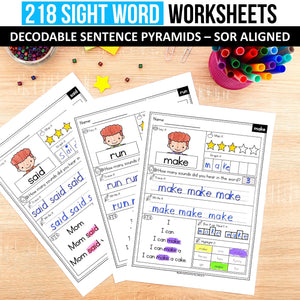 Decodable Sight Word MEGA BUNDLE (Editable) - Science of Reading Aligned - K - 2nd Grade