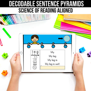 Buy3Get1 FREE B3 - Dictation Practice, Decodable Passages + Word Work, Phonics Books, Sentence Pyramids