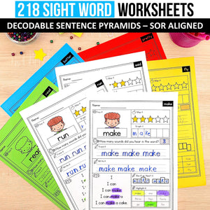 Decodable Sight Word MEGA BUNDLE (Editable) - Science of Reading Aligned - K - 2nd Grade