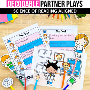 Buy3Get1 FREE B11 - Multisyllabic Words, Reading Passages, Decodable Poems, Partner Plays