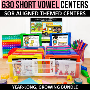 Buy3Get1 FREE B15 - CVC Word Worksheets, Phonics Books, Short Vowels Task Cards