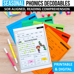 Buy3Get1 FREE B14 - Decodable Readers, Seasonal Passages, Buddy Decodables, Look Alike Words