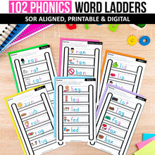 Load image into Gallery viewer, Buy3Get1 FREE B13 - Word Ladders, Decodable Puzzles, Mini Books, I Spy Phonics