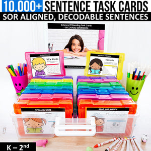 10,000+ Decodable Sentences Task Cards - SOR Aligned MEGA BUNDLE