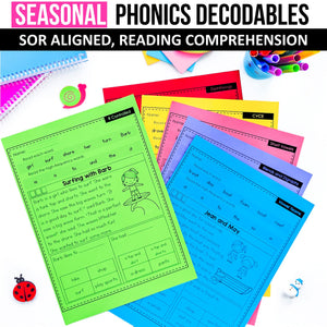 Buy3Get1 FREE B14 - Decodable Readers, Seasonal Passages, Buddy Decodables, Look Alike Words