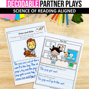 Buy3Get1 FREE B11 - Multisyllabic Words, Reading Passages, Decodable Poems, Partner Plays