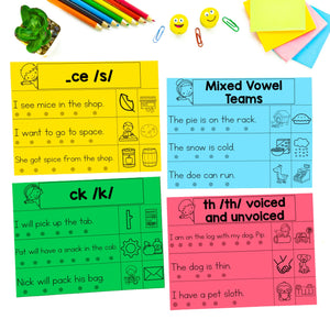 Buy3Get1 FREE B6 - Nonfiction Decodable Passages, Writing Activities, Realistic Passages, Decodable Strips