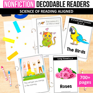 Buy3Get1 FREE B6 - Nonfiction Decodable Passages, Writing Activities, Realistic Passages, Decodable Strips