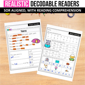 Buy3Get1 FREE B6 - Nonfiction Decodable Passages, Writing Activities, Realistic Passages, Decodable Strips