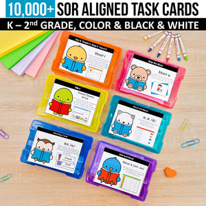 30,000+ SOR Phonics Task Cards Bundle