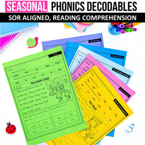 Buy3Get1 FREE B14 - Decodable Readers, Seasonal Passages, Buddy Decodables, Look Alike Words