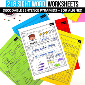 Decodable Sight Word MEGA BUNDLE (Editable) - Science of Reading Aligned - K - 2nd Grade