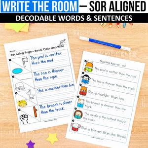 Buy3Get1 FREE B12 - Beginning Sounds, Digraphs and Blends, Roll and Read, Write the Room