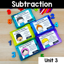 Load image into Gallery viewer, Subtraction - 1st Grade Math Task Cards, Centers, Games - CCSS Aligned