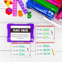 Load image into Gallery viewer, Place Value &amp; Multi-Digit Numbers - 4th Grade Math Task Cards - CCSS Aligned
