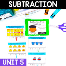 Load image into Gallery viewer, Subtraction Kindergarten Math Task Cards - CCSS Aligned