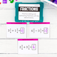 Load image into Gallery viewer, Fractions - 4th Grade Math Task Cards - CCSS Aligned