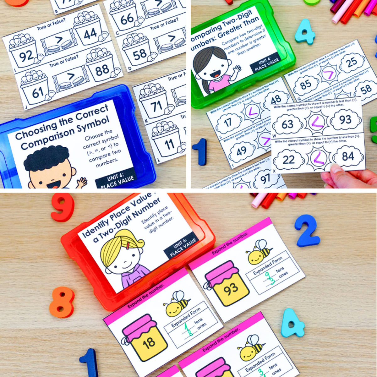 Place Value - 1st Grade Math Task Cards, Centers, Games - CCSS Aligned ...