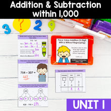 Load image into Gallery viewer, Addition and Subtraction within 1,000 - 3rd Grade Math Task Cards - CCSS Aligned
