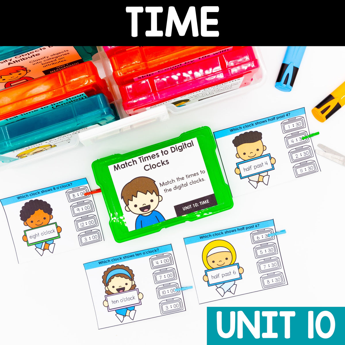 Time Kindergarten Math Task Cards - CCSS Aligned – My Nerdy Teacher