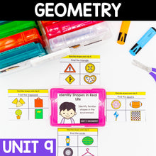 Load image into Gallery viewer, Geometry Kindergarten Math Task Cards - CCSS Aligned