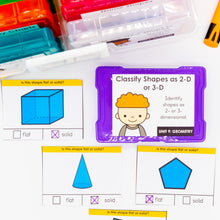 Load image into Gallery viewer, Geometry Kindergarten Math Task Cards - CCSS Aligned