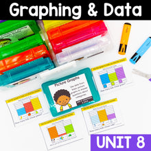 Load image into Gallery viewer, Graphing and Data Kindergarten Math Task Cards - CCSS Aligned