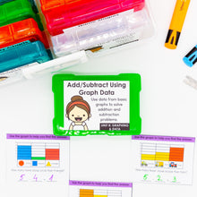 Load image into Gallery viewer, Graphing and Data Kindergarten Math Task Cards - CCSS Aligned