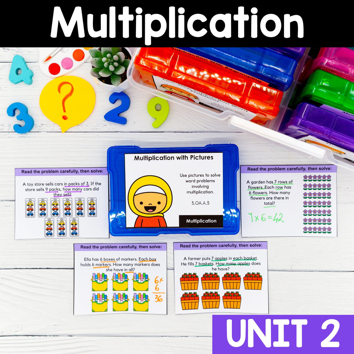 Multiplication - 3rd Grade Math Task Cards - CCSS Aligned – My Nerdy ...