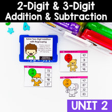 Load image into Gallery viewer, 2-Digit &amp; 3-Digit Addition and Subtraction - 2nd Grade Math Task Cards - CCSS Aligned