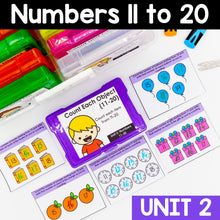 Load image into Gallery viewer, Numbers 1 to 20 Kindergarten Math Task Cards - CCSS Aligned