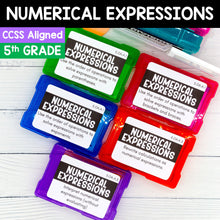Load image into Gallery viewer, Numerical Expressions - 5th Grade Math Task Cards - CCSS Aligned