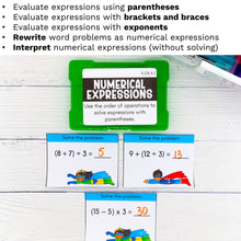 Load image into Gallery viewer, Numerical Expressions - 5th Grade Math Task Cards - CCSS Aligned