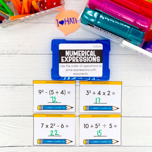 Numerical Expressions - 5th Grade Math Task Cards - CCSS Aligned – My ...