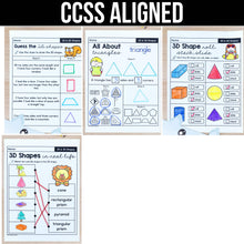 Load image into Gallery viewer, Unit 5: 2D &amp; 3D Shapes - 1st Grade Math Worksheets