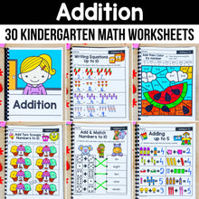 Load image into Gallery viewer, Addition - Kindergarten Math Worksheets