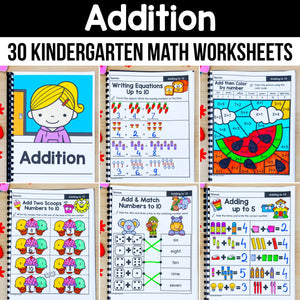 Kindergarten Math Worksheets MEGA BUNDLE