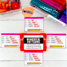 Load image into Gallery viewer, Numerical Patterns &amp; Place Value - 5th Grade Math Task Cards - CCSS Aligned