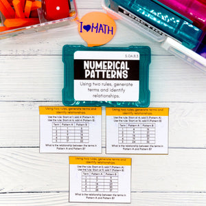 Numerical Patterns & Place Value - 5th Grade Math Task Cards - CCSS Al ...