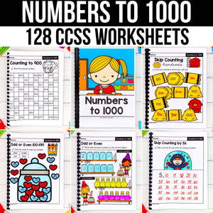 Numbers to 1000 - 2nd Grade Math Worksheets – My Nerdy Teacher