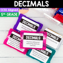 Load image into Gallery viewer, Decimals - 5th Grade Math Task Cards - CCSS Aligned