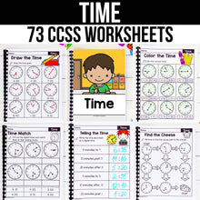 Load image into Gallery viewer, Time - 2nd Grade Math Worksheets