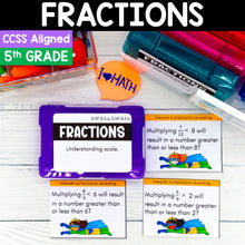 Load image into Gallery viewer, Fractions - 5th Grade Math Task Cards - CCSS Aligned