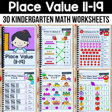 Load image into Gallery viewer, Place Value 11-19 - Kindergarten Math Worksheets