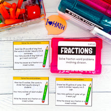 Load image into Gallery viewer, Fractions - 5th Grade Math Task Cards - CCSS Aligned