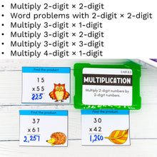 Load image into Gallery viewer, Multiplication - 5th Grade Math Task Cards - CCSS Aligned